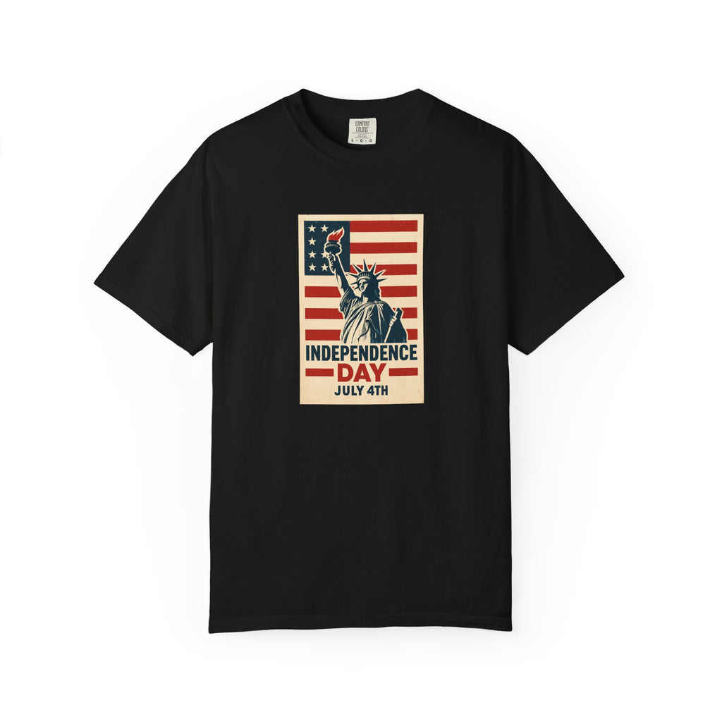 Independence Day T-Shirt – Statue of Liberty American Flag July 4th Graphic Tee