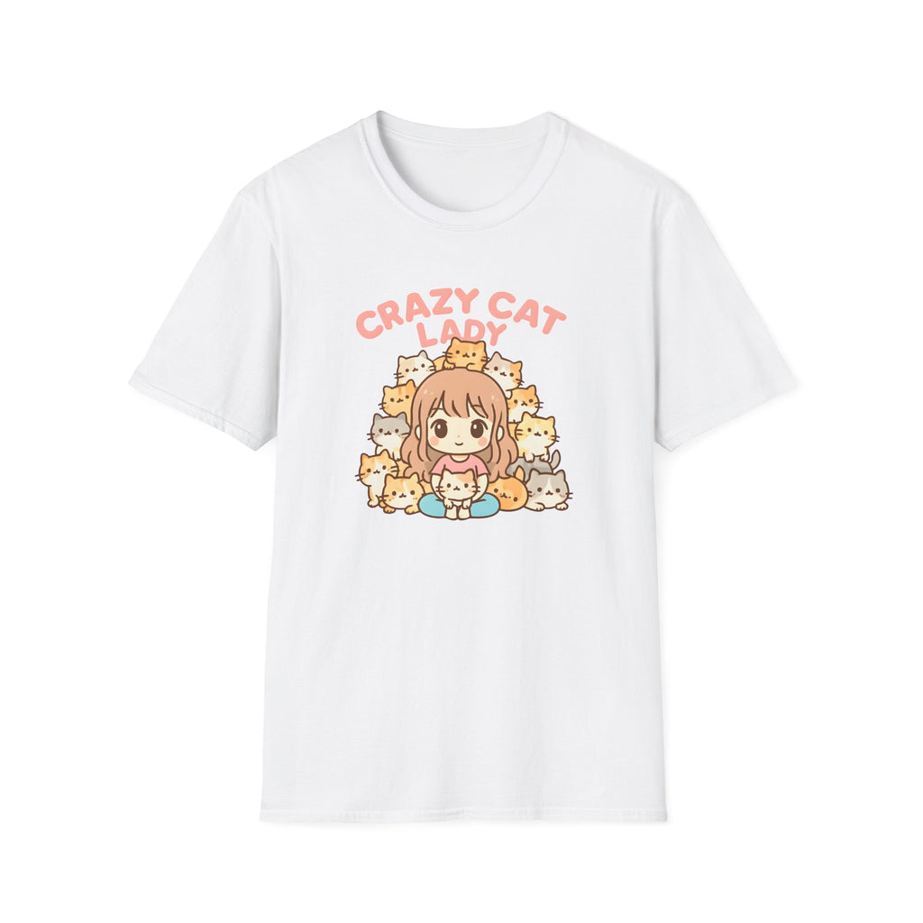 Crazy Cat Lady T-Shirt — Cute Anime Cat Mom Graphic Tee