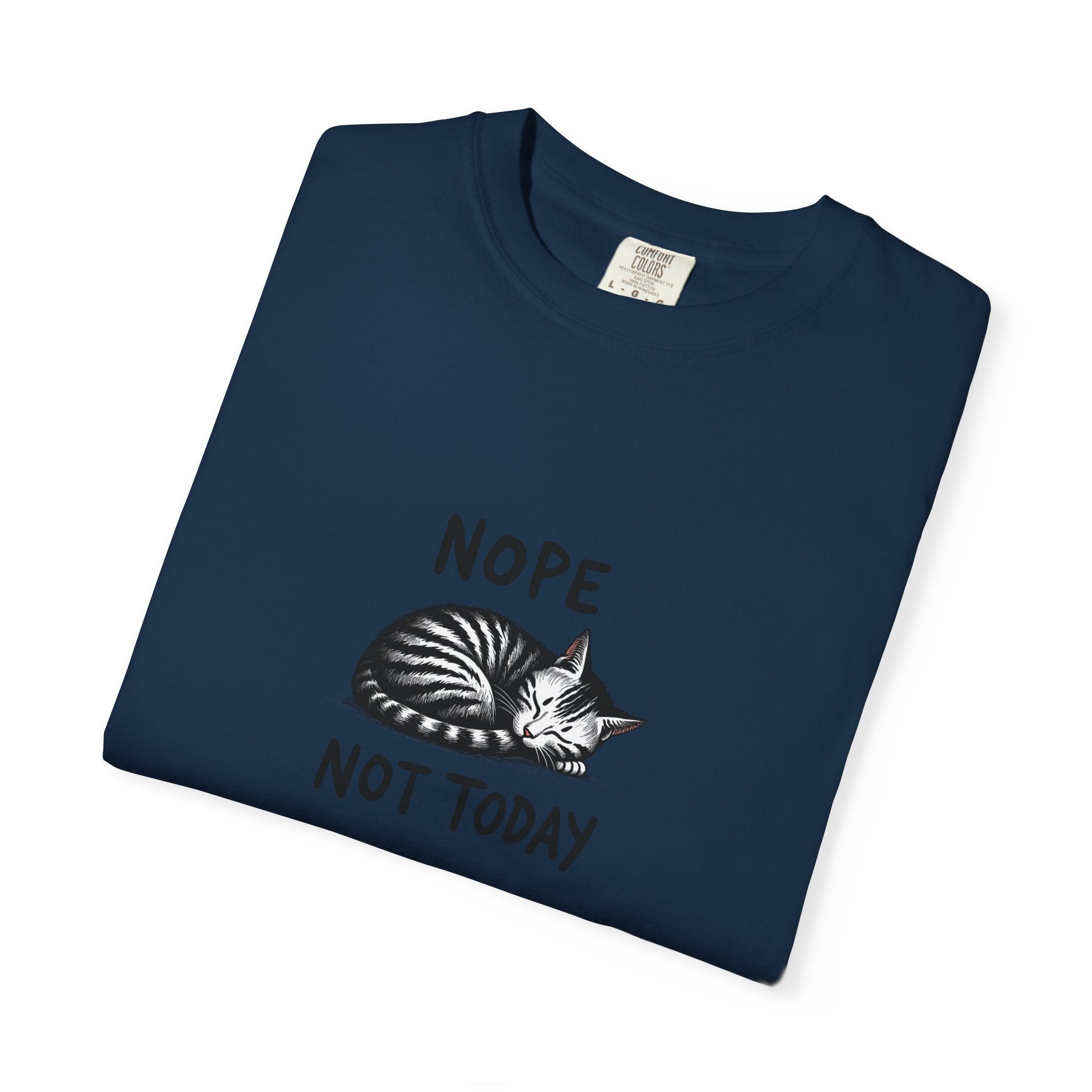 'Nope Not Today' Sleeping Cat Graphic Tee