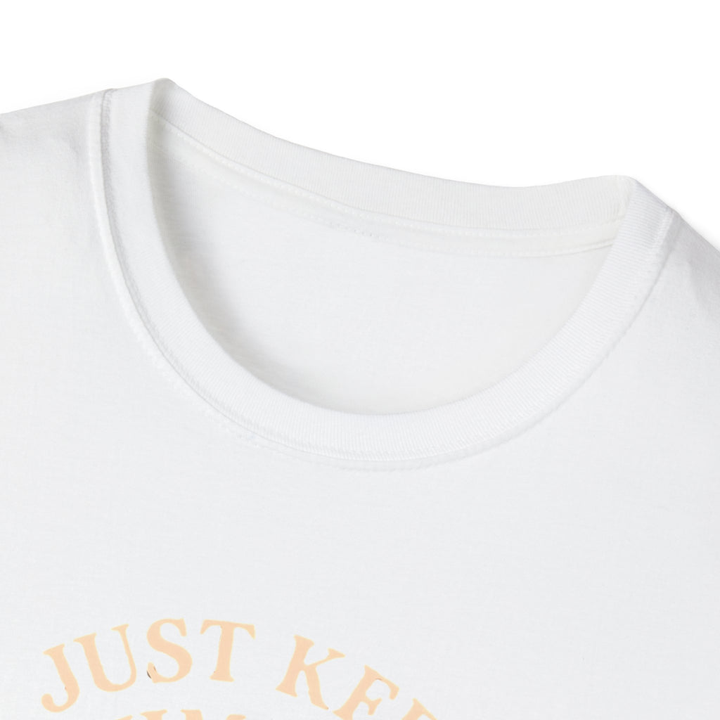 T‑Shirt — "Just Keep Swimming" Orange Fish Graphic Tee