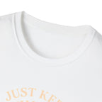 T‑Shirt — "Just Keep Swimming" Orange Fish Graphic Tee