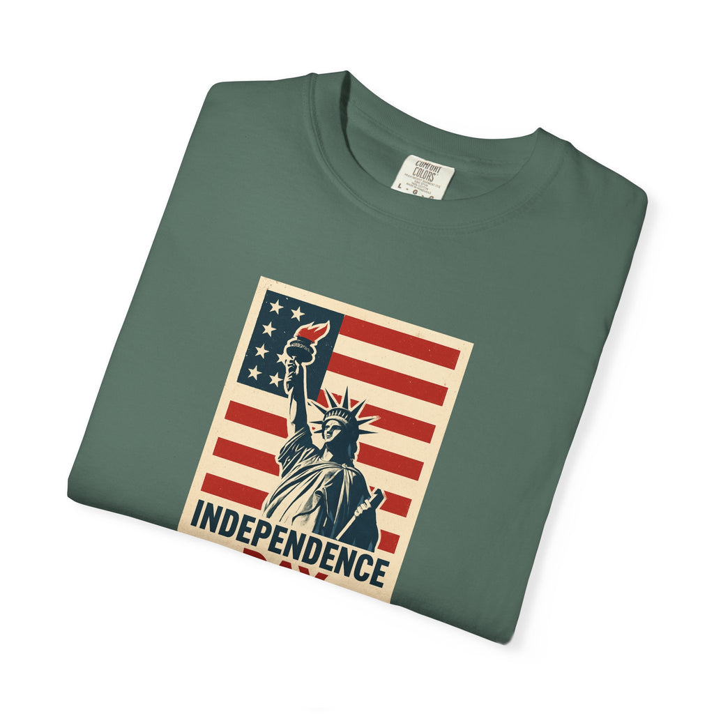 Independence Day T-Shirt – Statue of Liberty American Flag July 4th Graphic Tee