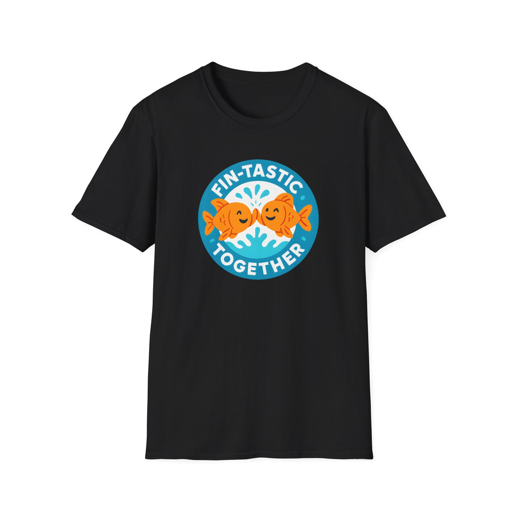 T-Shirt — "Fin-Tastic Together" Cute Goldfish Couple Graphic Tee