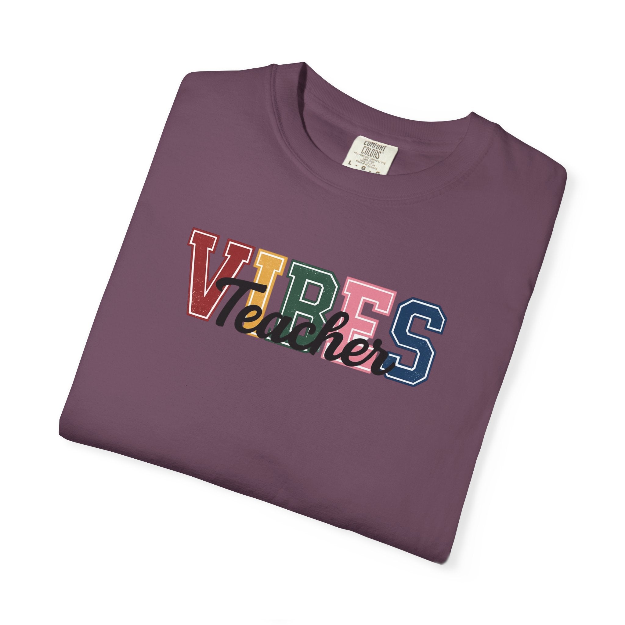 VIBES Teachers T-Shirt — Colorful Retro School Pride Tee
