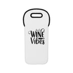 Wine Tote Bag - "Wine Vibes" Wine Bottle Carrier