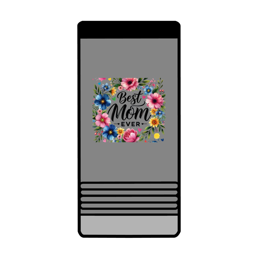 Best Mom Ever Slim Beverage Holder – Floral Can Cooler for Mother's Day