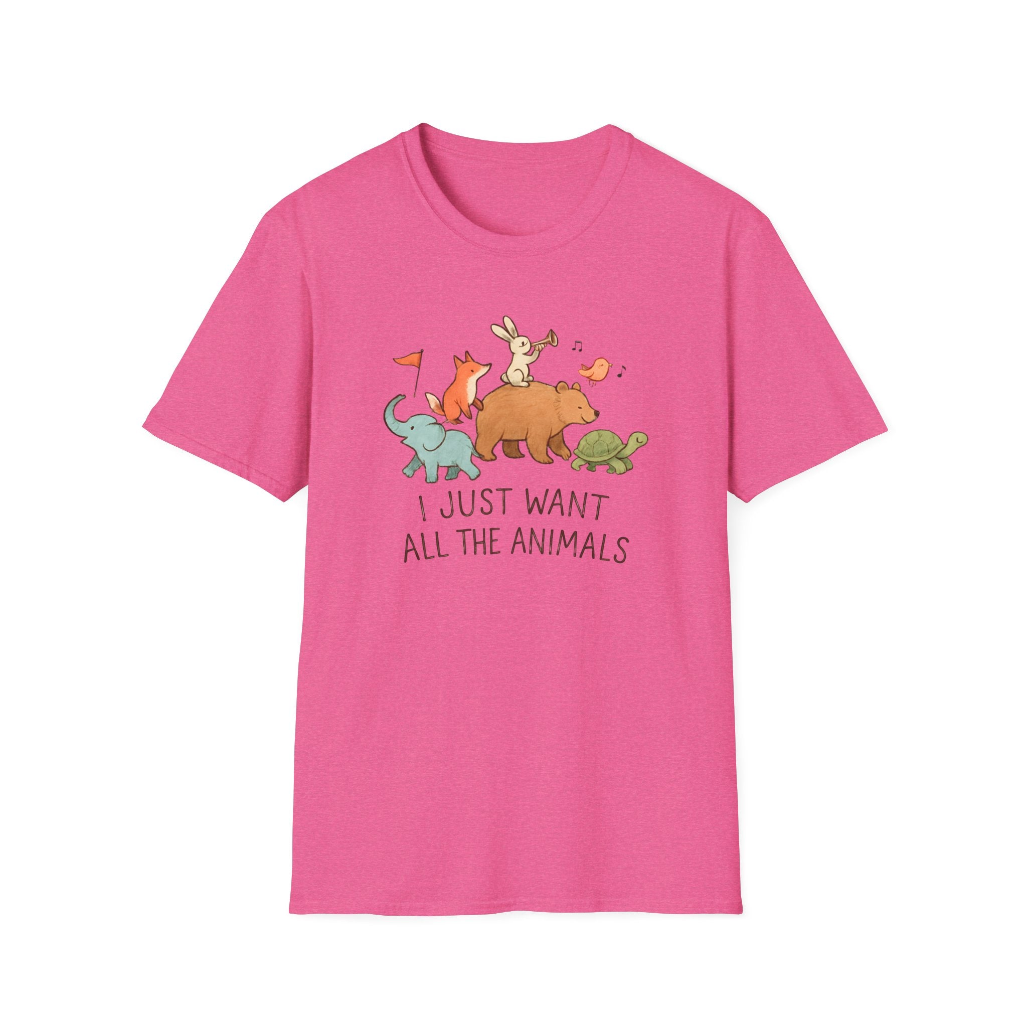 I Just Want All The Animals T-Shirt — Cute Animal Stack Tee for Animal Lovers