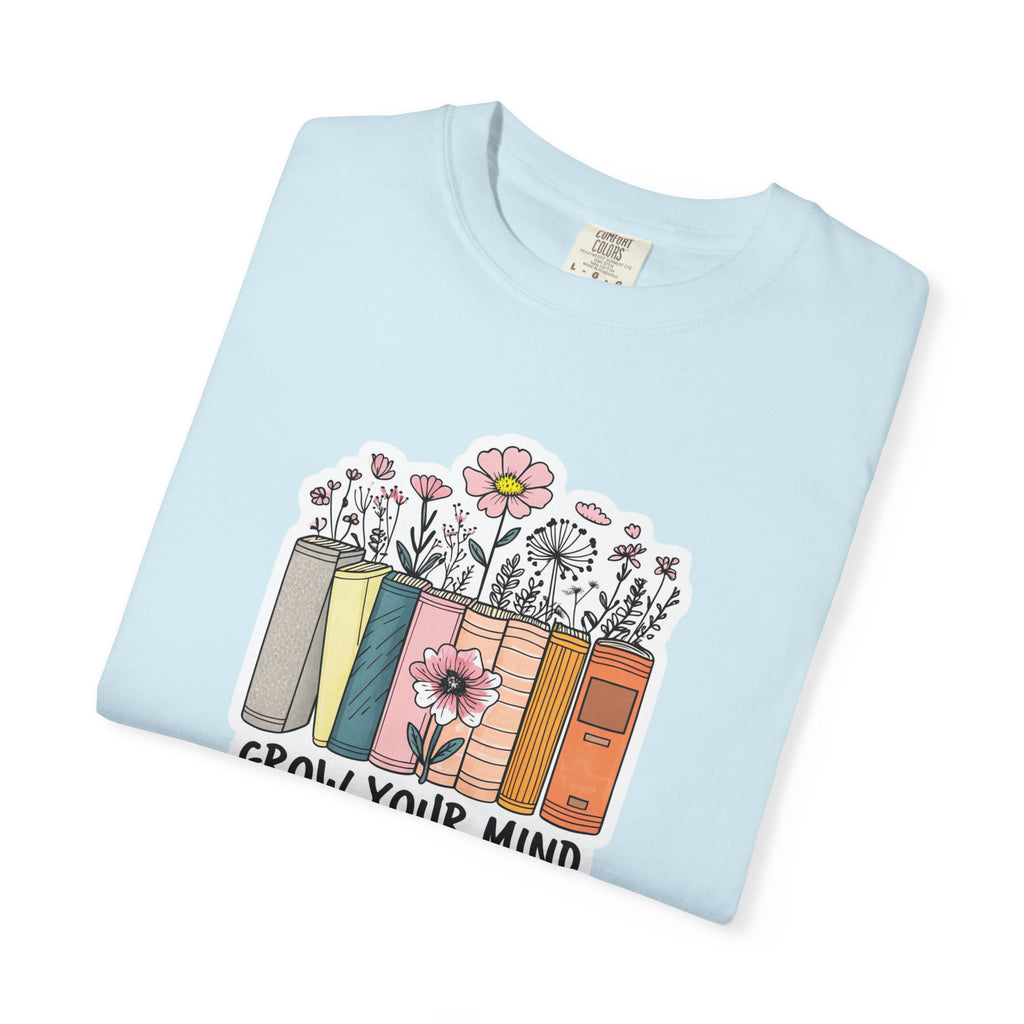 Grow Your Mind Book Stack T-Shirt