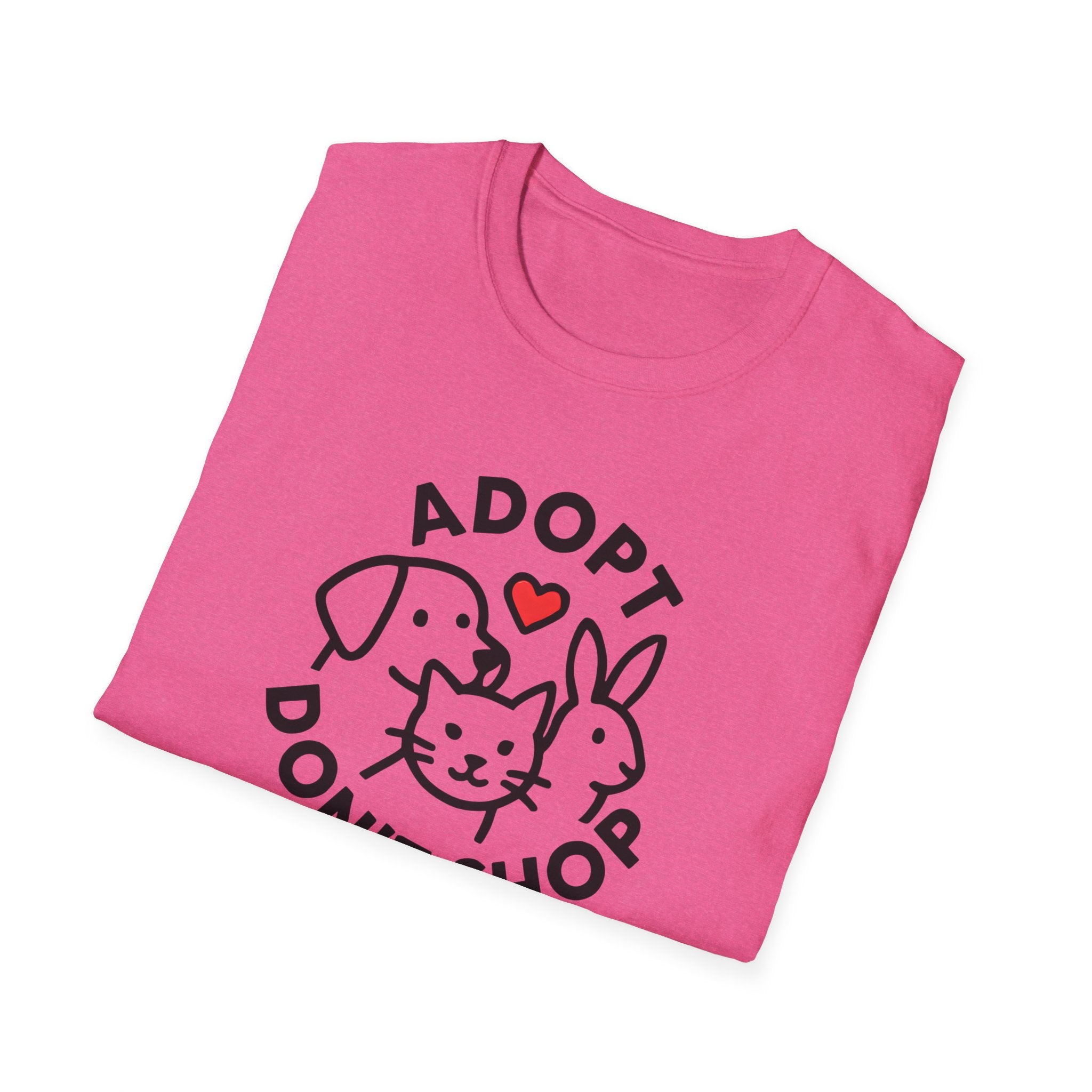 Adopt Don’t Shop T-Shirt — Cute Rescue Pet Love Tee (Cat, Dog & Bunny)
