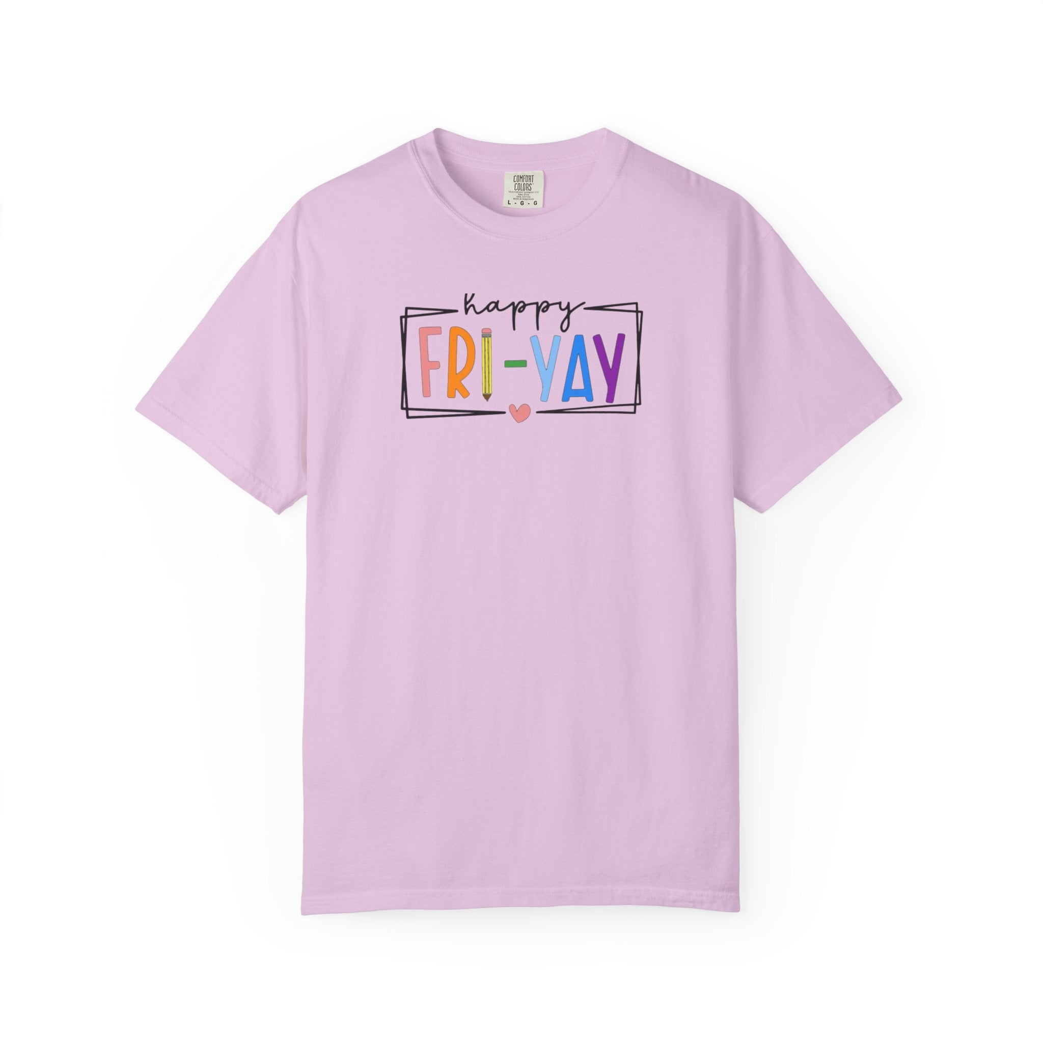 Fri-Yay T-Shirt — Colorful ‘Happy FRI-YAY’ Casual Tee