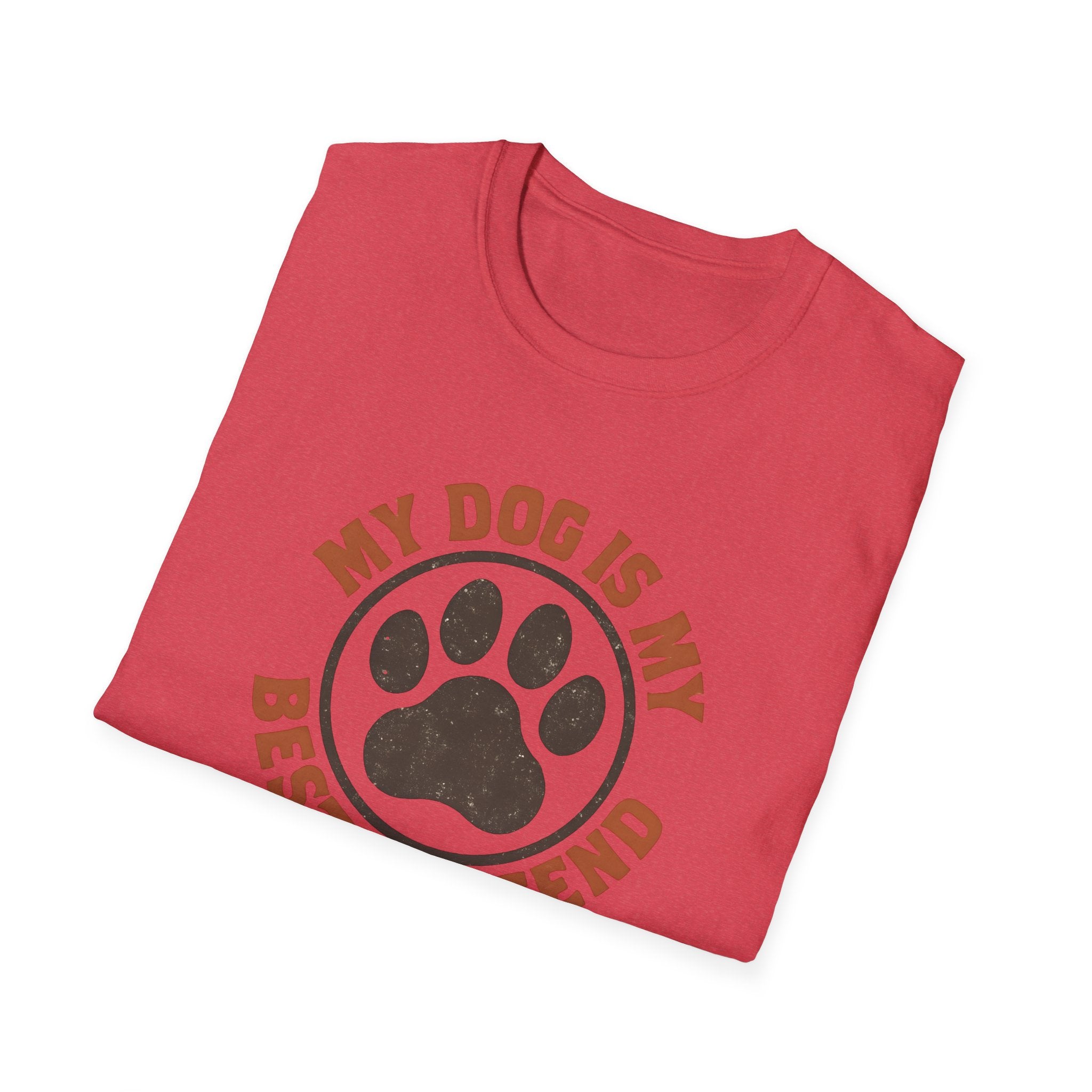 Dog Lover T‑Shirt — "My Dog Is My Best Friend" Paw Print Tee