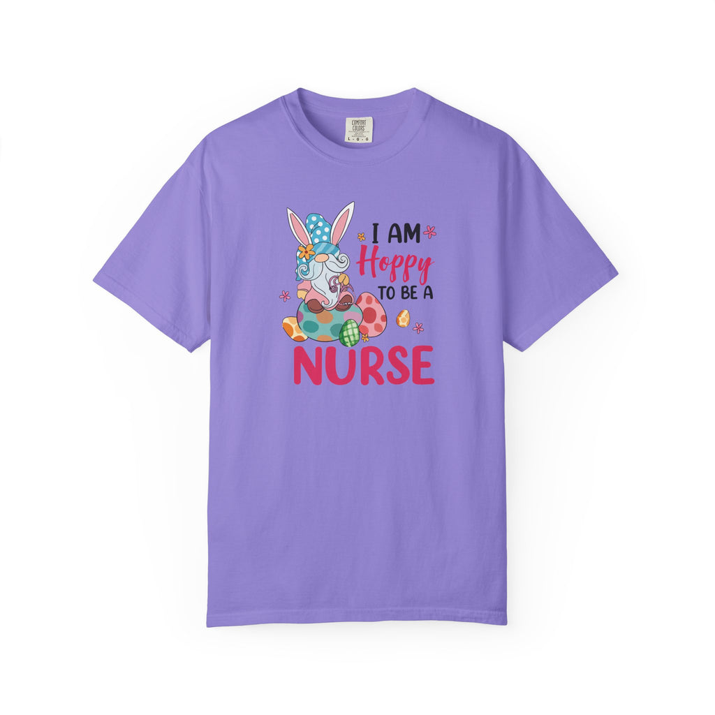 Nurse Bunny T-Shirt — "I Am Hoppy to Be a Nurse" Cute Easter Tee