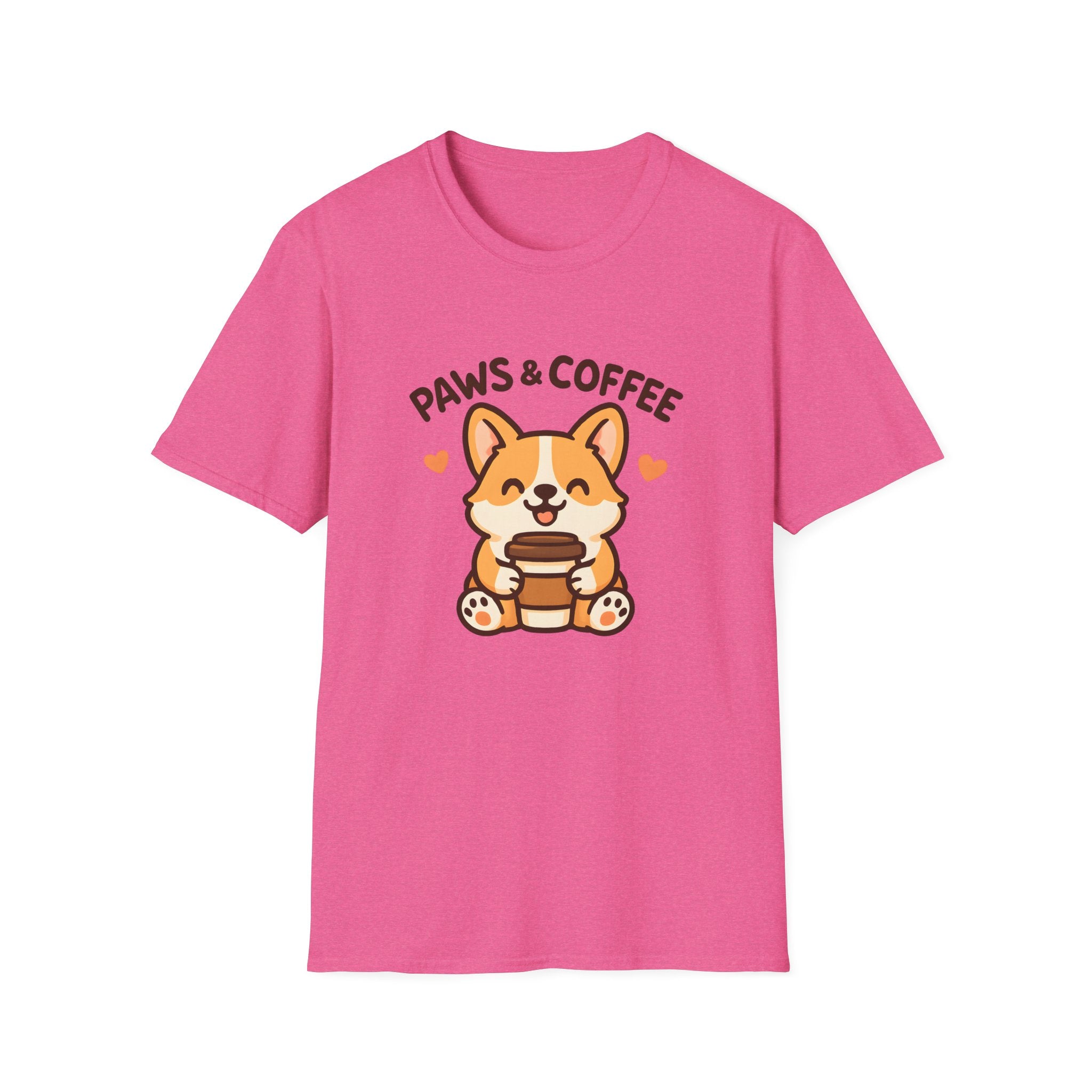 Paws & Coffee Corgi T-Shirt — Cute Dog Lover Coffee Tee