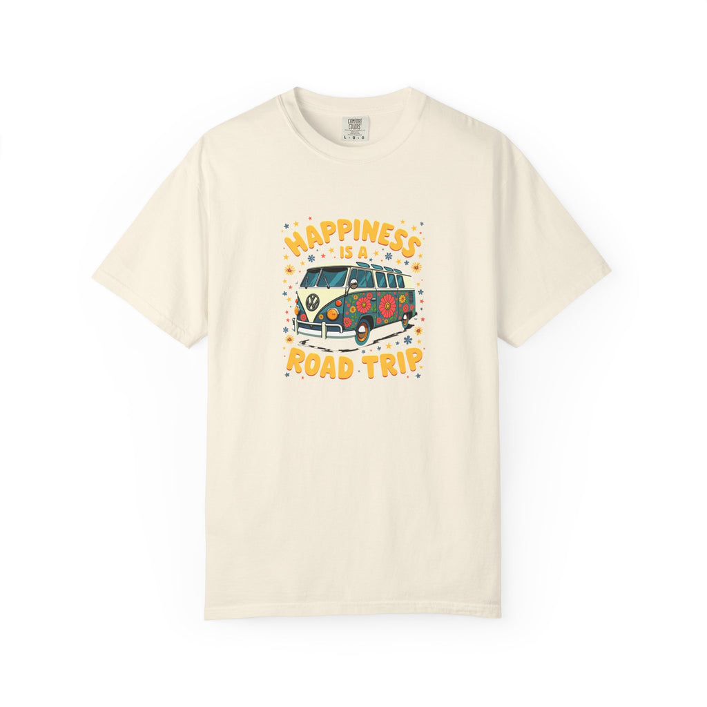 Road Trip T-Shirt — "Happiness Is A Road Trip" Vintage Camper Tee