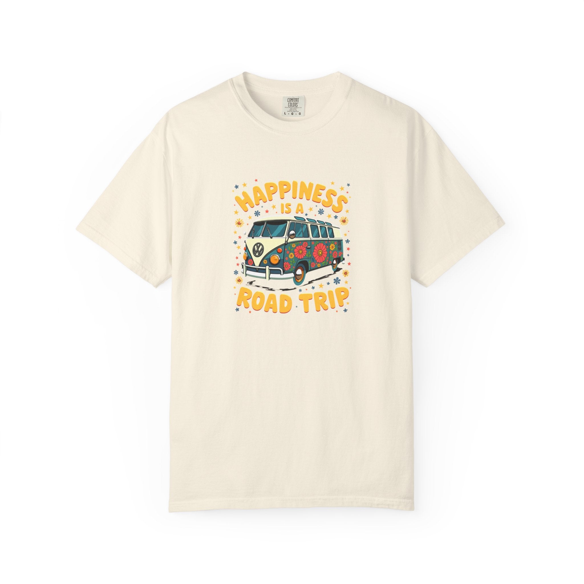 Road Trip T-Shirt — "Happiness Is A Road Trip" Vintage Camper Tee