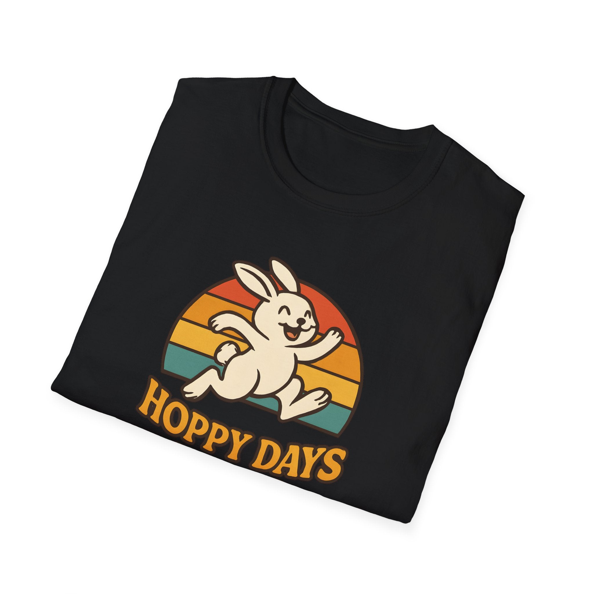 Hoppy Days Ahead T-Shirt — Retro Bunny Easter Tee