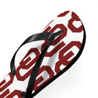 OU Crimson Logo Flip Flops — College Pride Beach Sandals