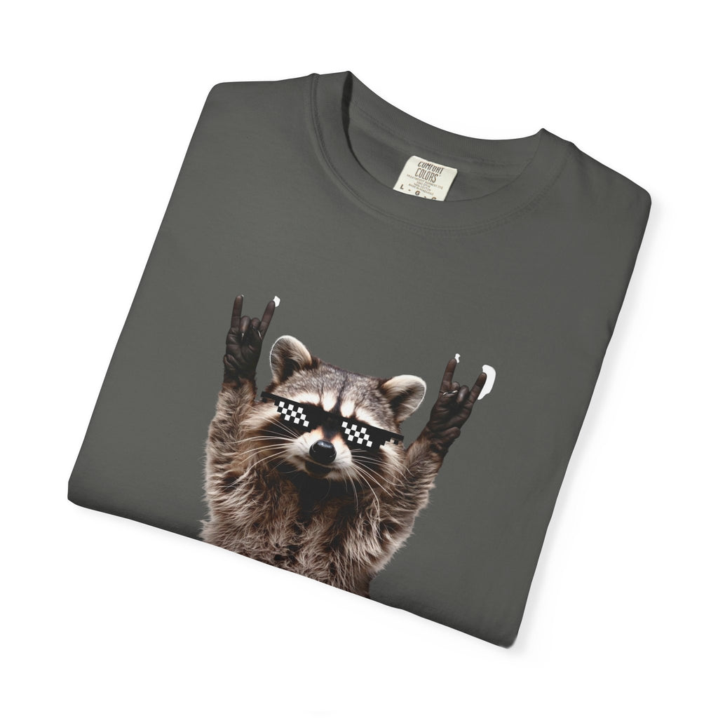 Rock On Raccoon T-Shirt — Cool Sunglasses Graphic Tee