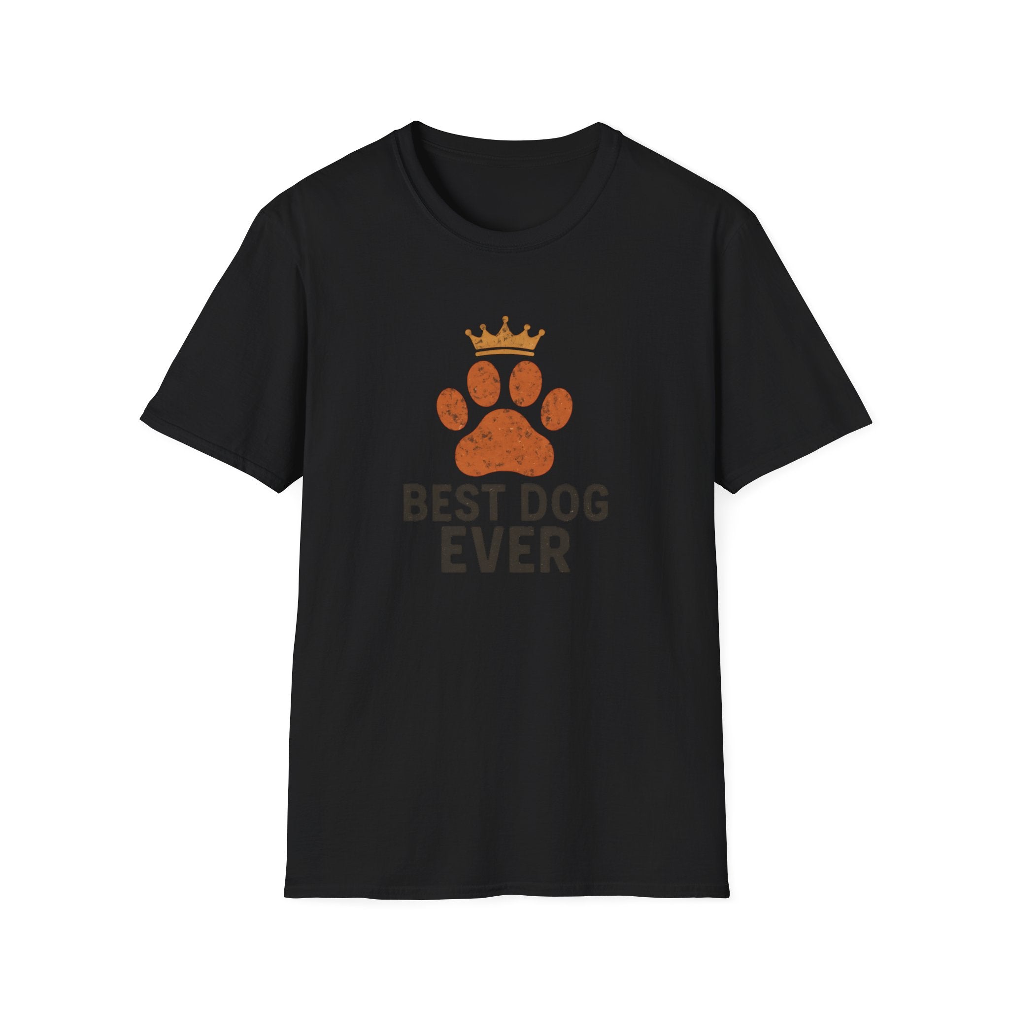 Best Dog Ever T-Shirt — Paw Print with Crown Dog Lover Tee