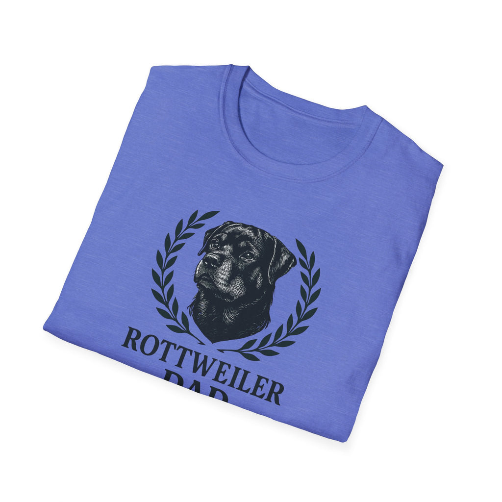 Rottweiler Dad T-Shirt — Dog Dad Tee with Rottweiler Portrait