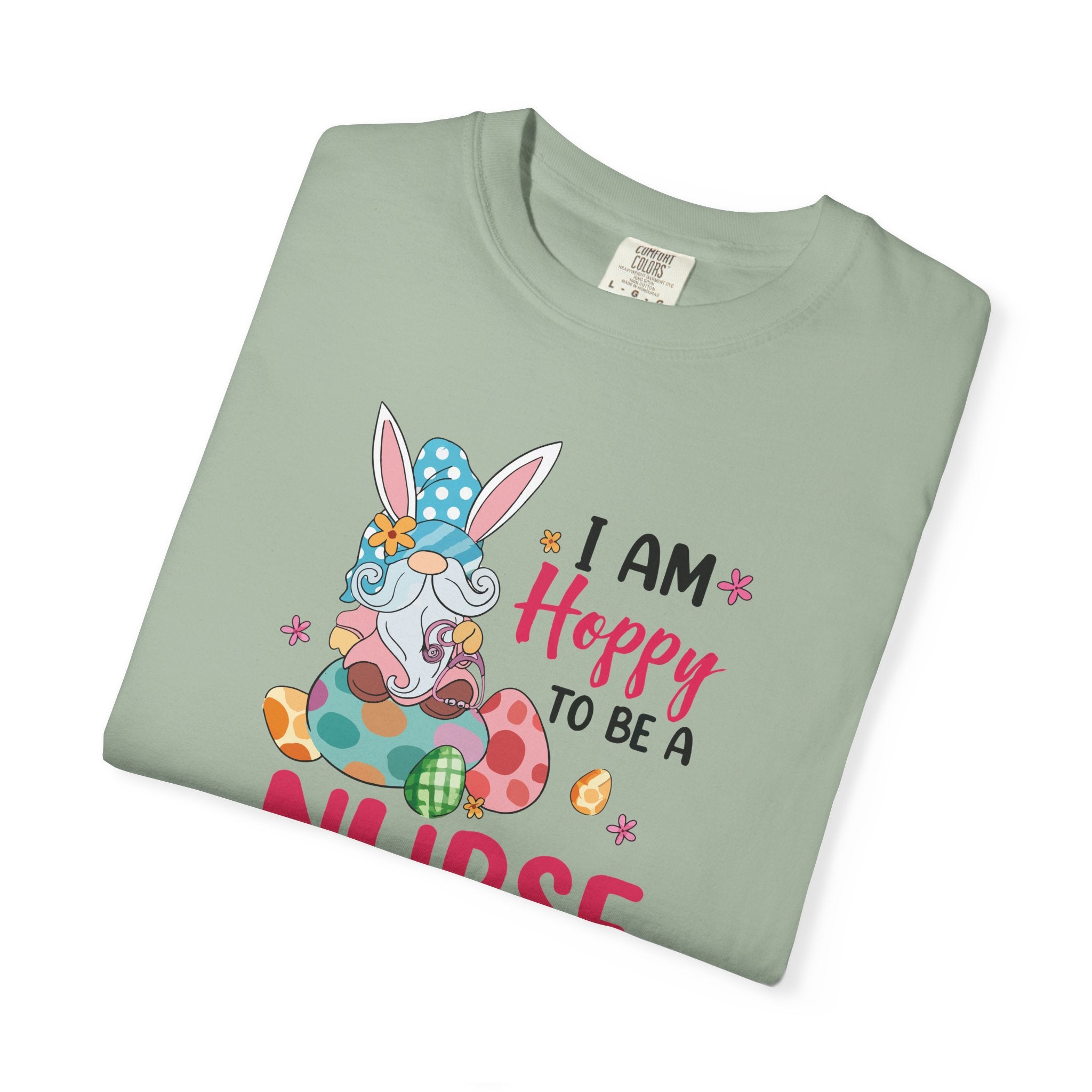 Nurse Bunny T-Shirt — "I Am Hoppy to Be a Nurse" Cute Easter Tee