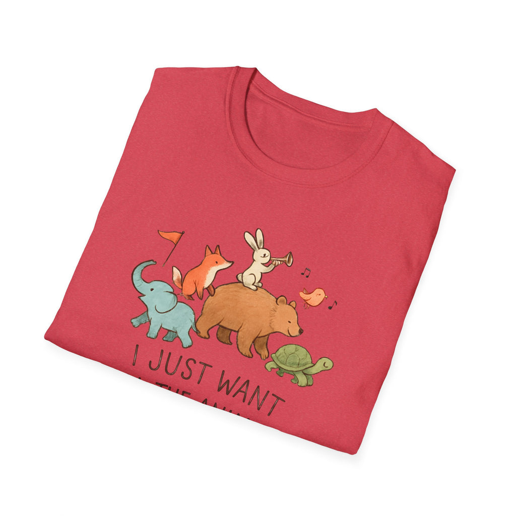 I Just Want All The Animals T-Shirt — Cute Animal Stack Tee for Animal Lovers