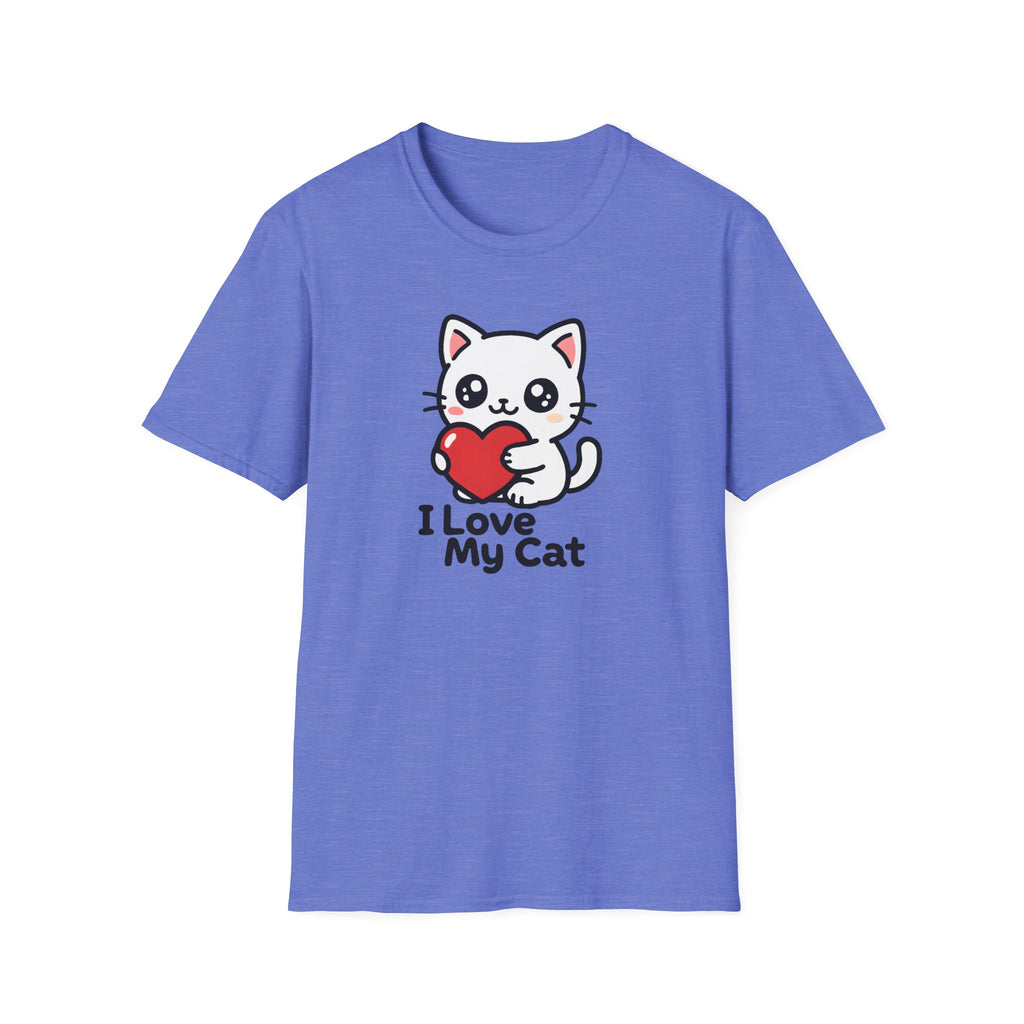 I Love My Cat Cute Cartoon Tee - Cat Lover Heart T-Shirt