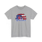 Bixby Spartans Patriotic American Flower T-Shirt
