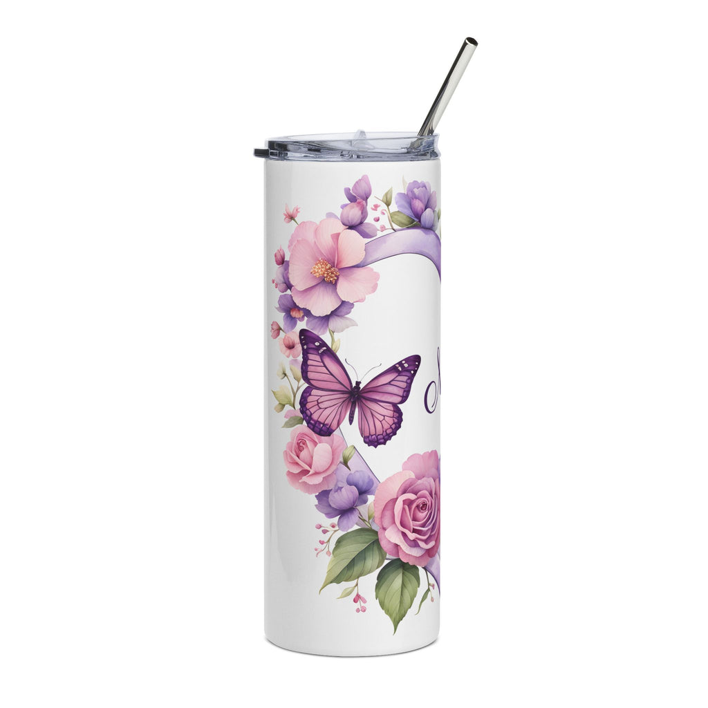 Mothers Day  Butterfly & Rose 20oz Stainless Tumbler
