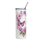 Mothers Day  Butterfly & Rose 20oz Stainless Tumbler