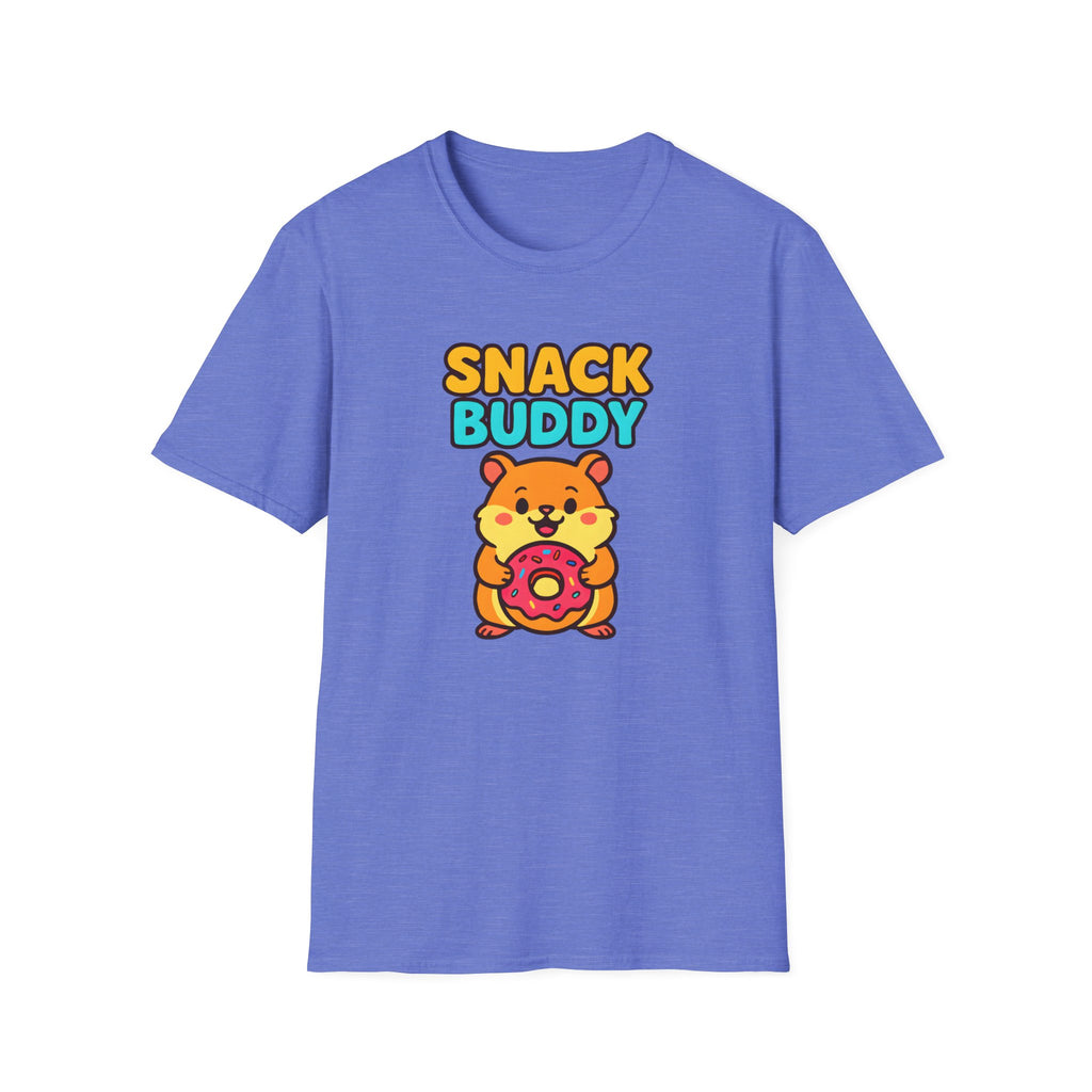 Snack Buddy T‑Shirt — Cute Cartoon Hamster Holding Donut