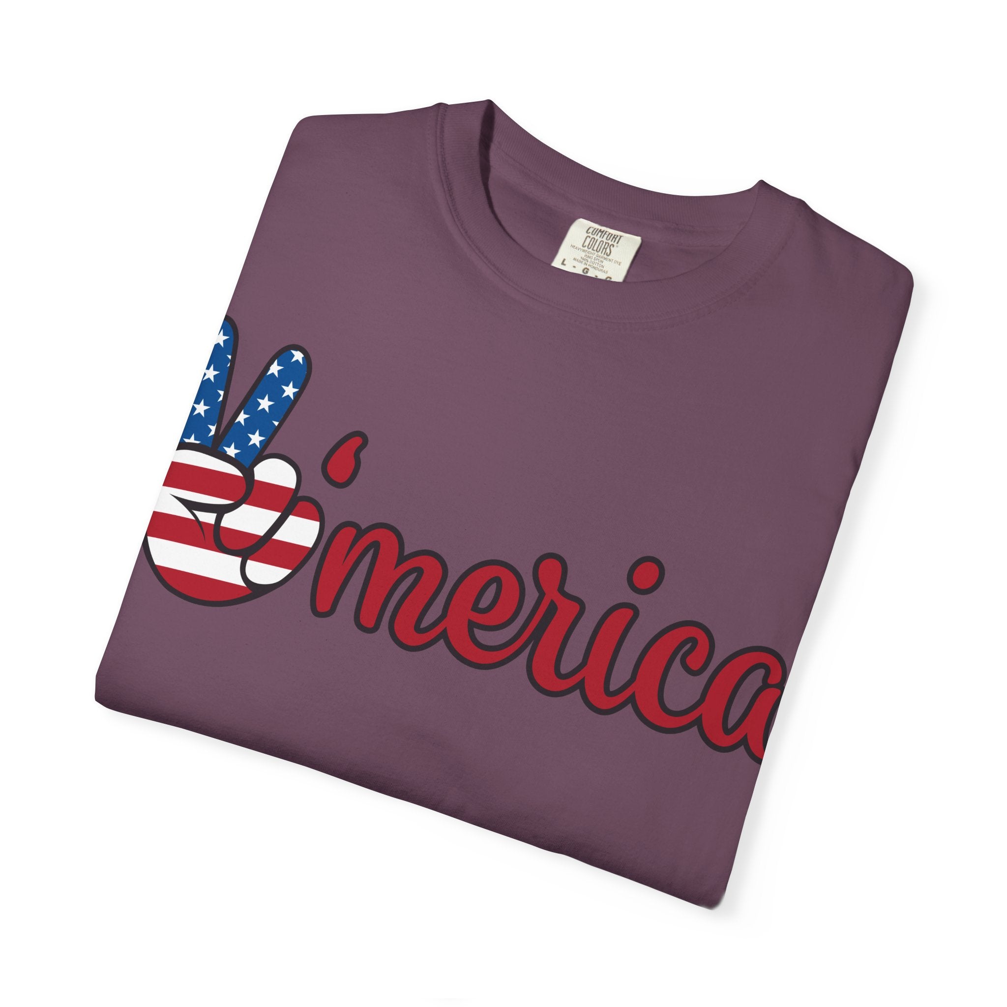 'Merica Peace Sign T-Shirt — Patriotic USA Flag Graphic Tee for 4th of July