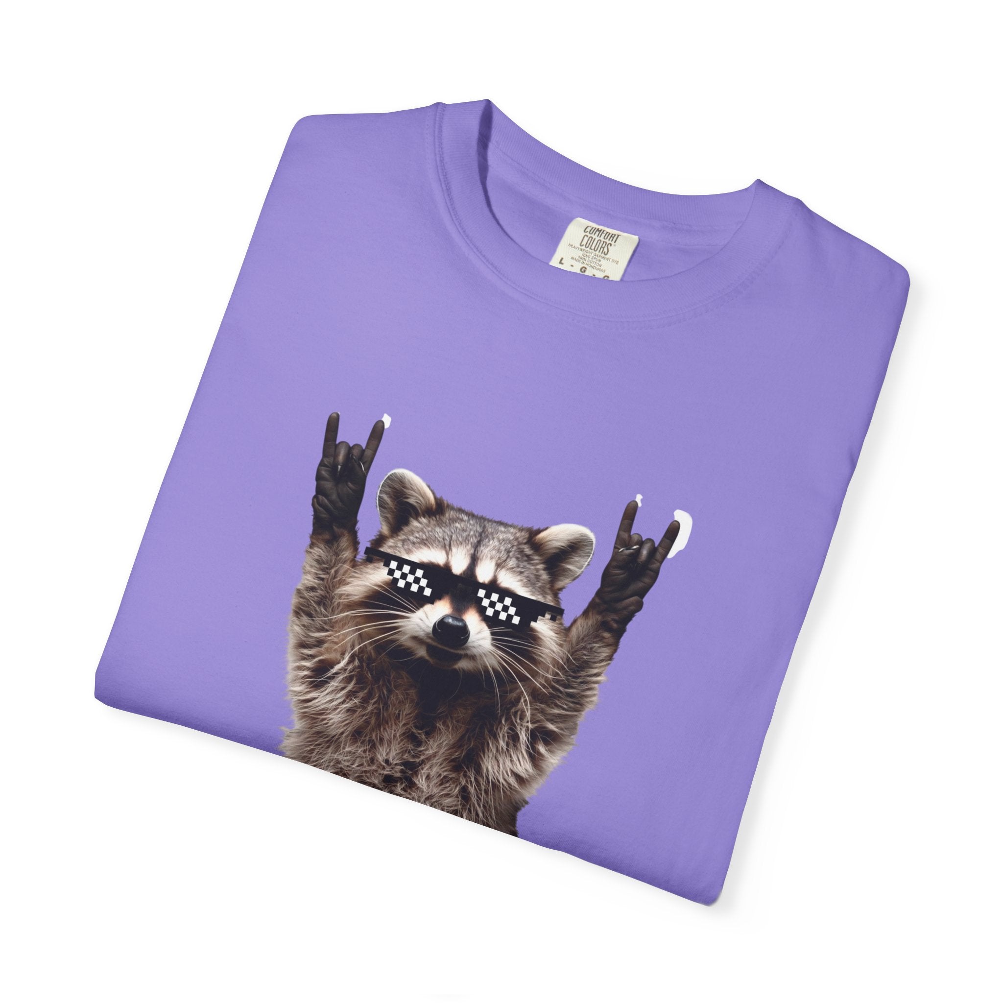 Rock On Raccoon T-Shirt — Cool Sunglasses Graphic Tee