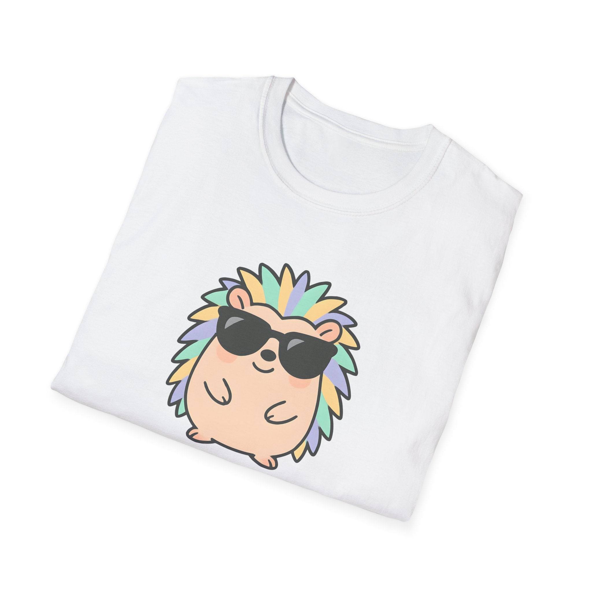 Feeling Sharp Hedgehog T-Shirt — Cute Sunglasses Prickly Cartoon Tee