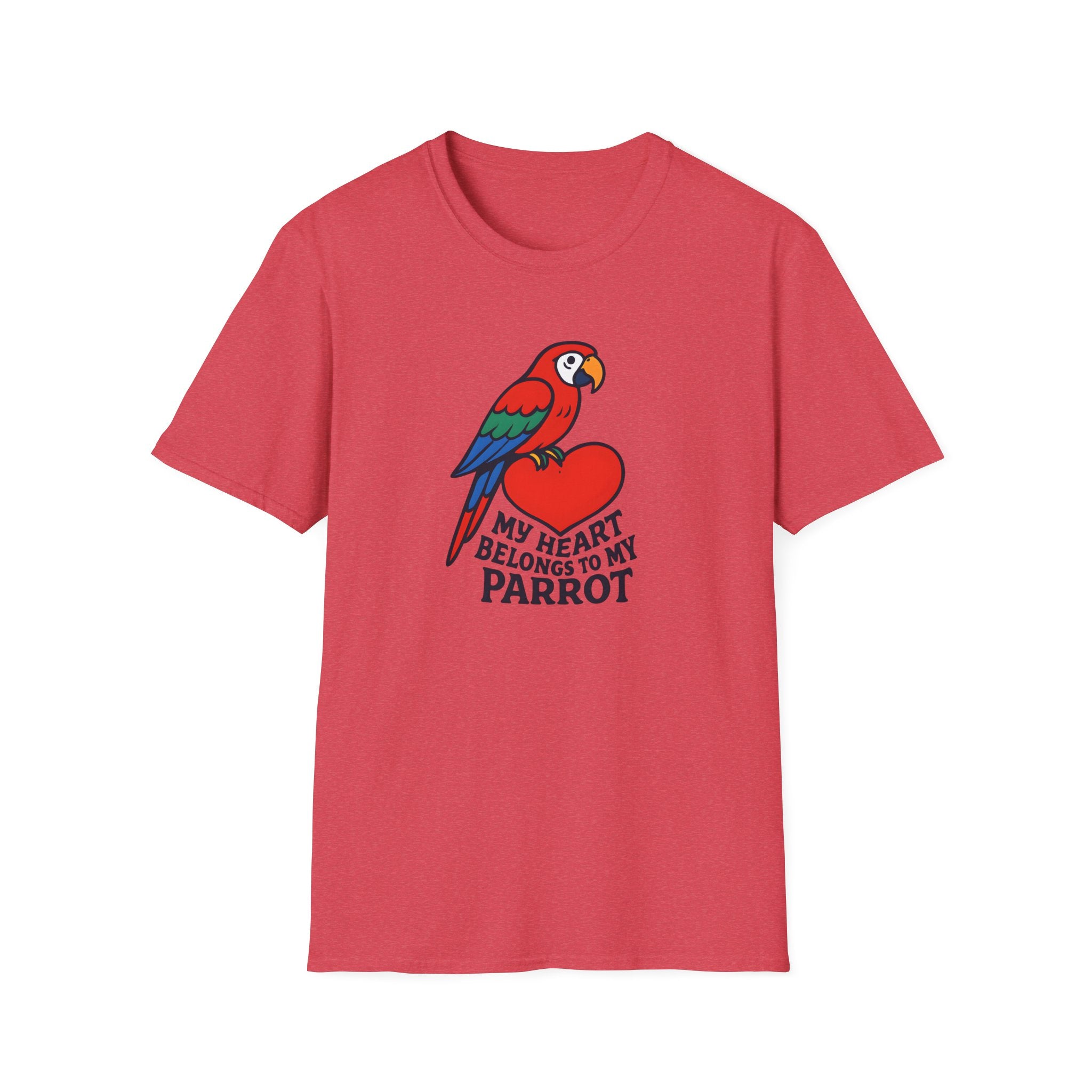 Parrot Lover T-Shirt — "My Heart Belongs to My Parrot" Graphic Tee