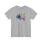 "In April We Wear Blue" Autism Awareness Floral Tee