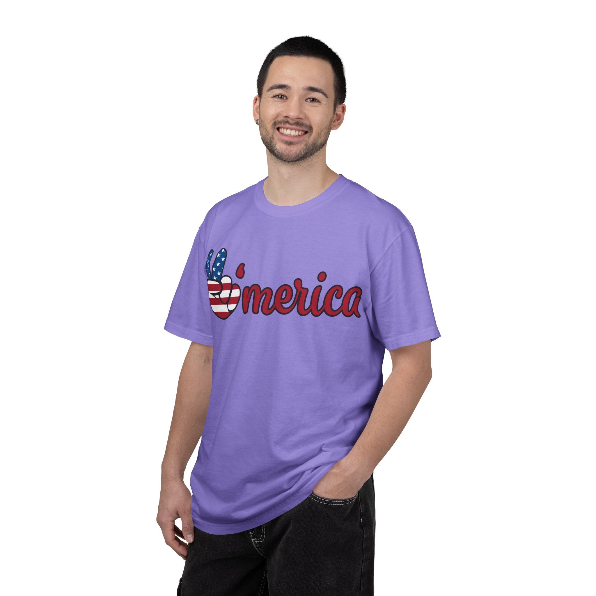 'Merica Peace Sign T-Shirt — Patriotic USA Flag Graphic Tee for 4th of July