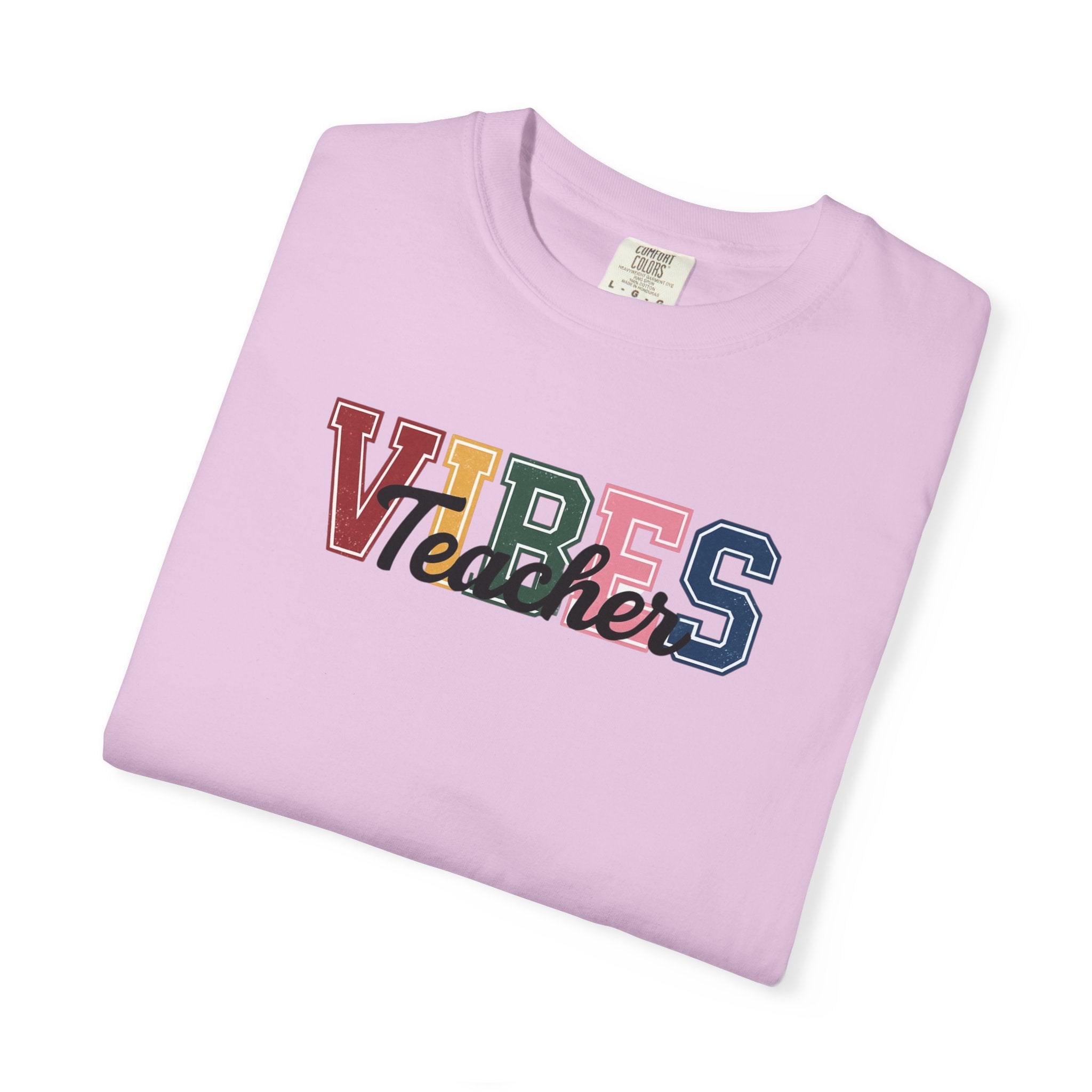 VIBES Teachers T-Shirt — Colorful Retro School Pride Tee