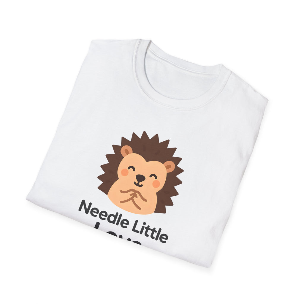 Hedgehog "Needle Little Love" T-Shirt — Cute Animal Graphic Tee