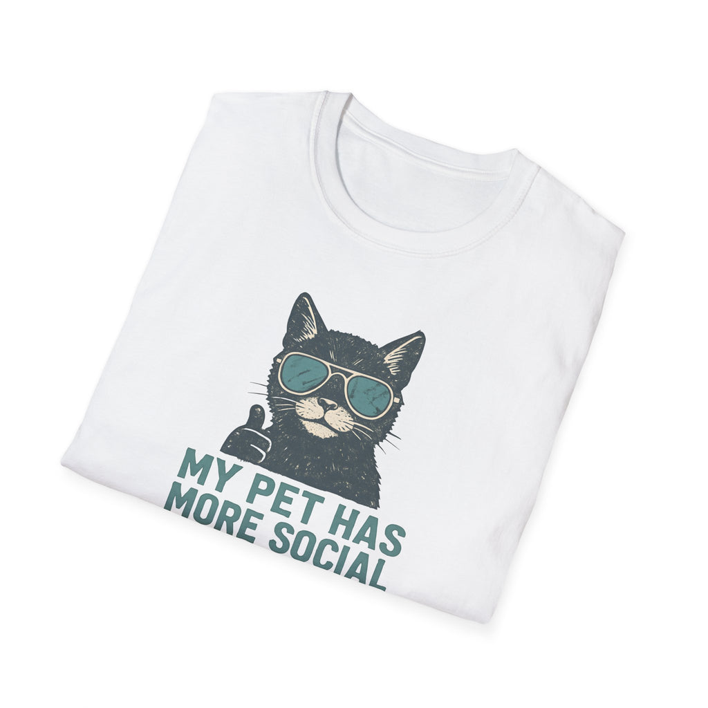 Cat T-Shirt — “My Pet Has More Social Skills Than I Do” Funny Cat Graphic Tee