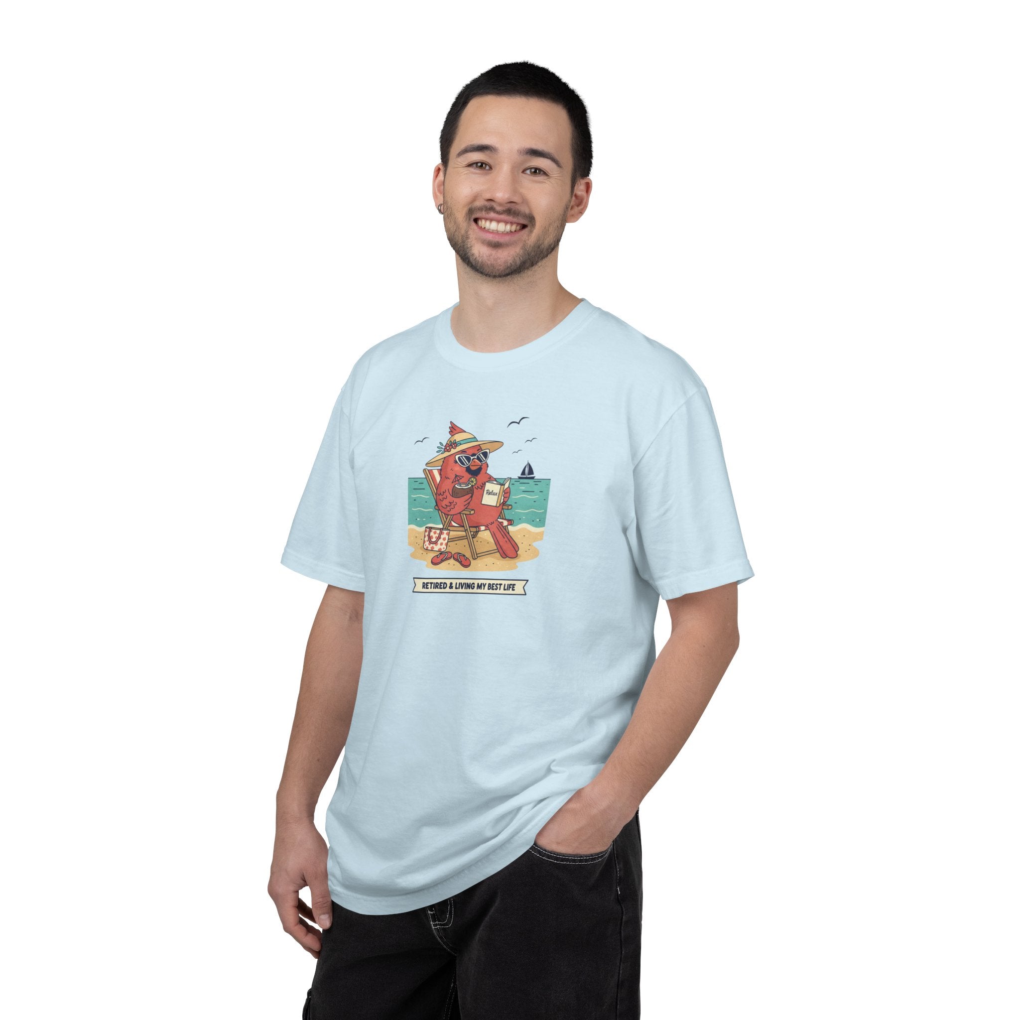 Beach Cardinal Relaxing T-Shirt — Retro Summer Tee