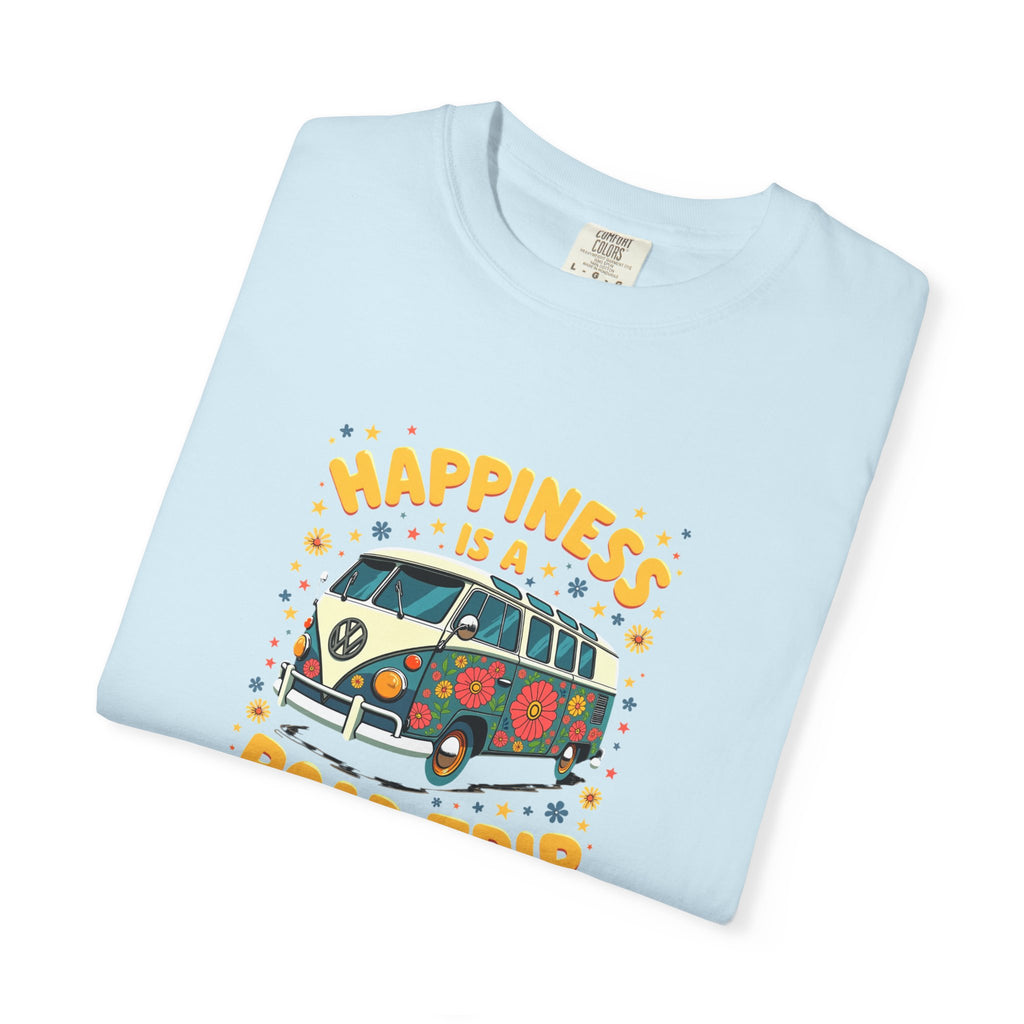 Road Trip T-Shirt — "Happiness Is A Road Trip" Vintage Camper Tee