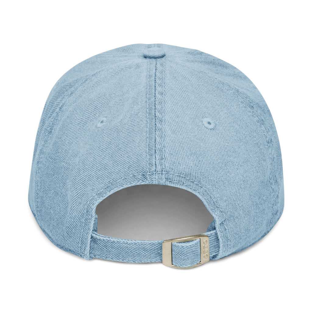 Embroidered Denim Hat "Summer Vibes Only" - Pink Flamingo Cap