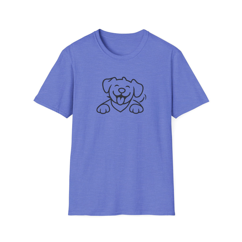 Dog Outline T-Shirt - Cute Happy Puppy Graphic Tee