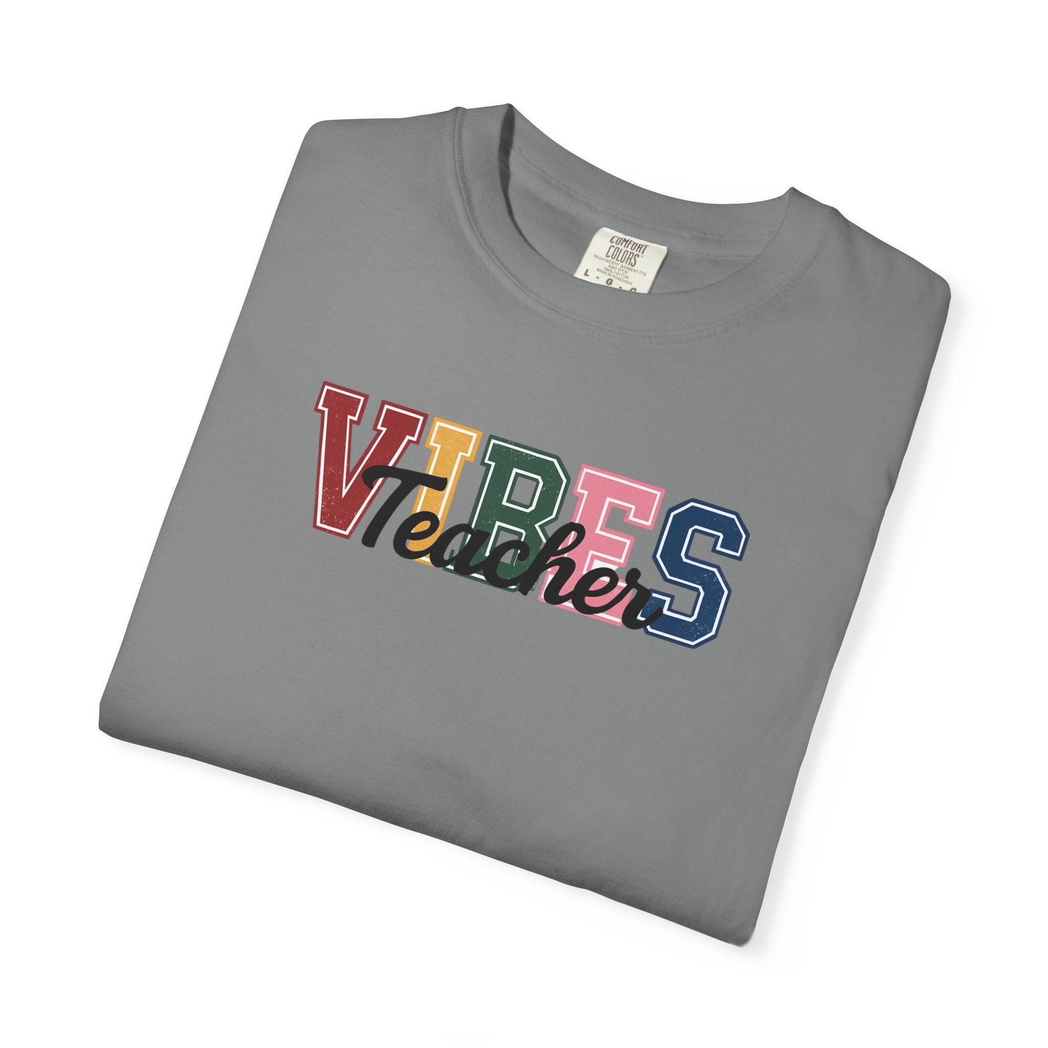 VIBES Teachers T-Shirt — Colorful Retro School Pride Tee