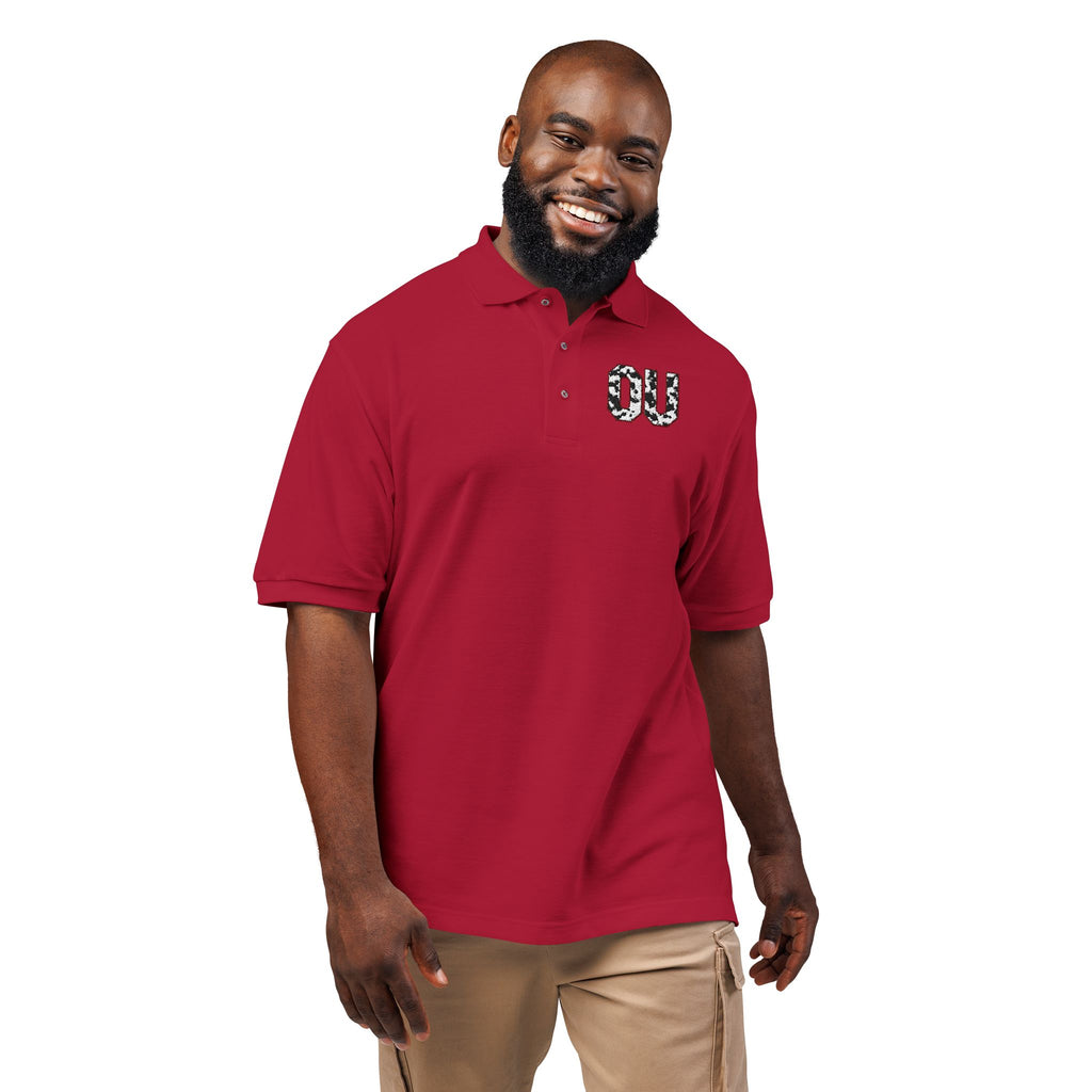 Embroidered 'OU'  Polo Shirt