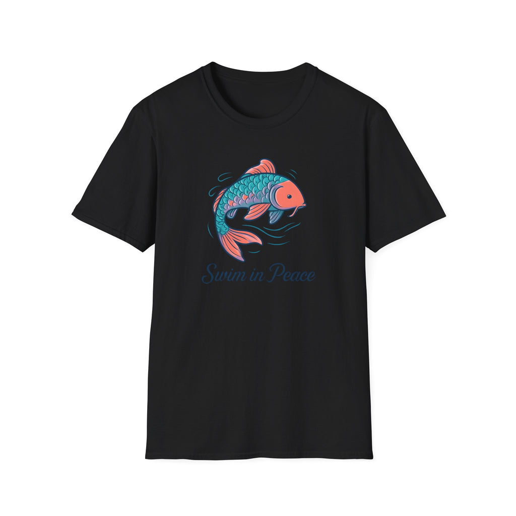 Koi Fish Tee — "Swim in Peace" Relaxed Graphic T-Shirt