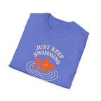 T‑Shirt — "Just Keep Swimming" Orange Fish Graphic Tee