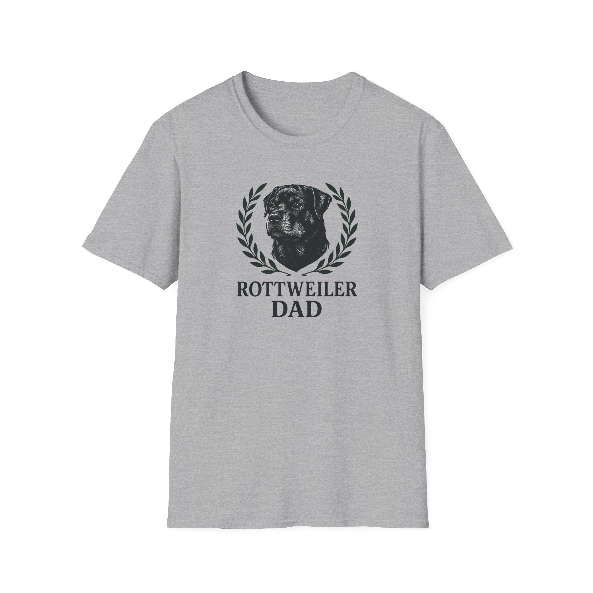 Rottweiler Dad T-Shirt — Dog Dad Tee with Rottweiler Portrait