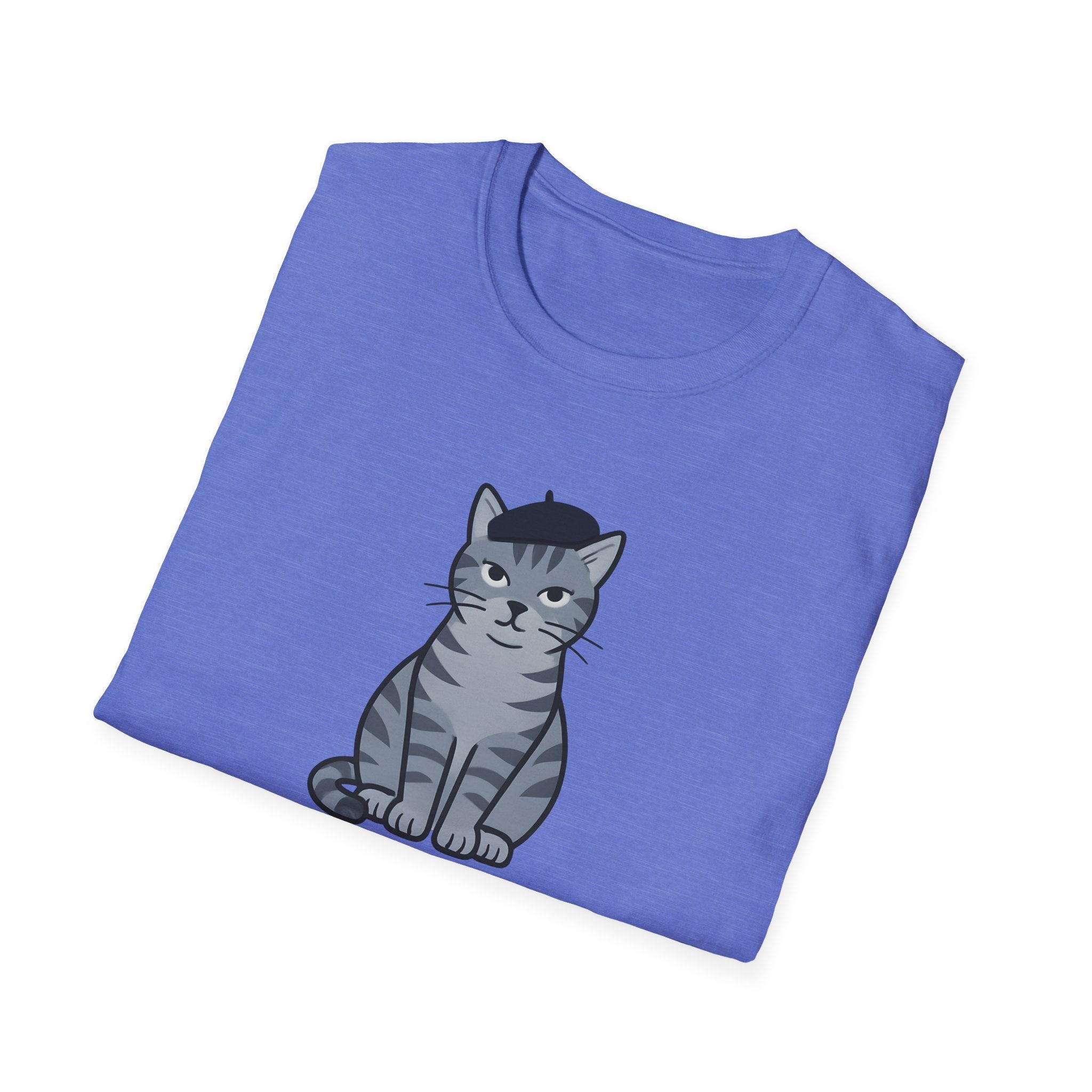 Artistic Catitude T-Shirt — Cute Gray Tabby Cat Graphic Tee